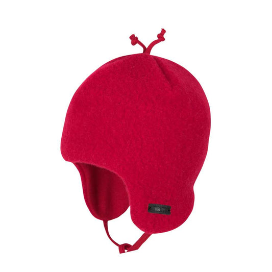 Baby-Binde Fleece in himbeere von Pure Pure by Bauer – erhältlich im Bärechind in Winterthur. Weiche Baby-Mütze aus GOTS-zertifiziertem Wollfleece.