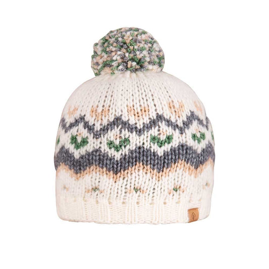 Bommel-Mütze in der Farbe almond von Pure Pure by Bauer – exklusiv erhältlich im Bärechind in Winterthur. Strickmütze aus GOTS-zertifizierten Bio-Naturfasern.