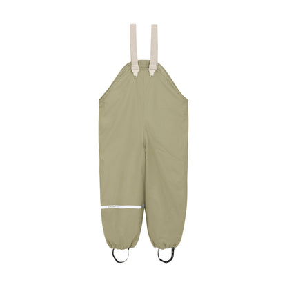 Vorderseite CeLaVi Regenoverall beige mit Käfer-Muster, erhältlich im Bärechind Winterthur Zürich Schweiz.