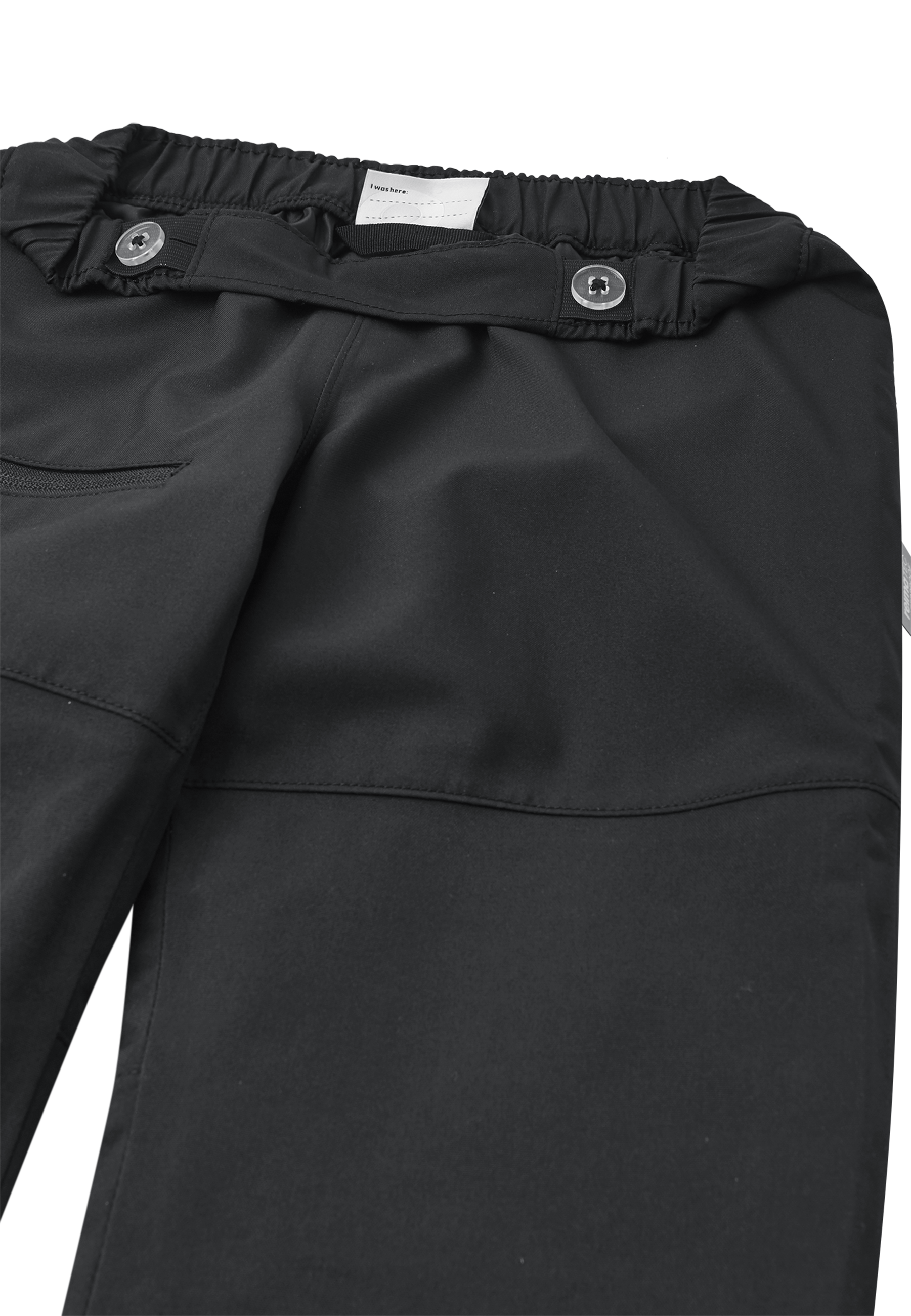 Detail elastischer Bund ReimaTec Kinderhose Samppi Black