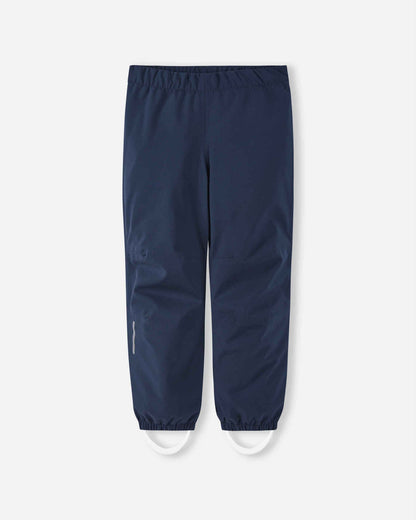 Rückansicht der Reima Kaura Regenhose Navy