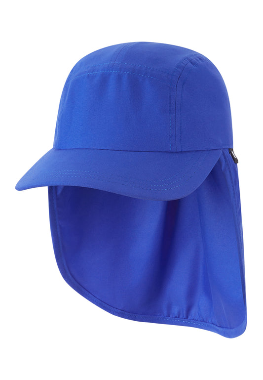 Reima Kinder Sonnenhut in Blau mit Nackenschutz – leichter Sommerhut für zuverlässigen Sonnenschutz