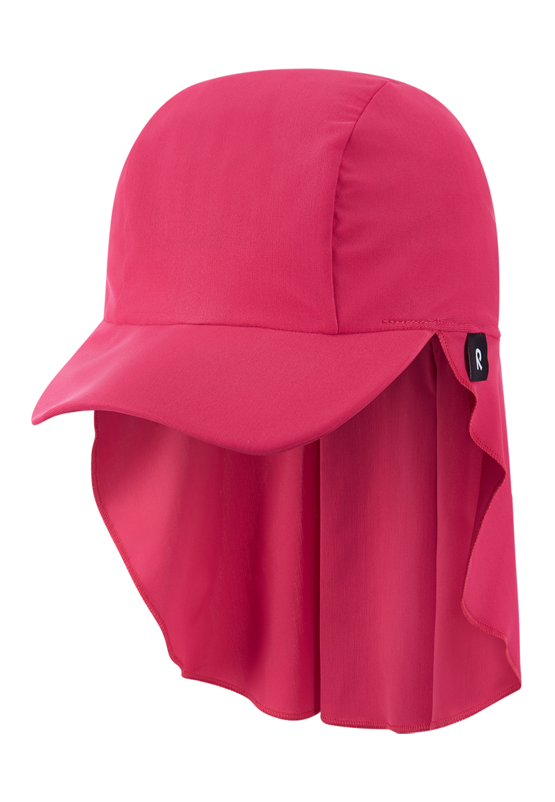 Reima Mustekala Badehut in Pink – mit UV-Schutz 50+, Schirm & Nackenschutz für Kinde erhöltlich im Bärechind in Winterthur, Zürich, Schweiz.