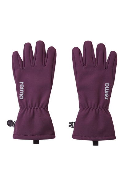 Reima Softshell Handschuhe Tehden Deep Purple für Kinder im Bärechind Winterthur Zürich Schweiz Vorderansicht