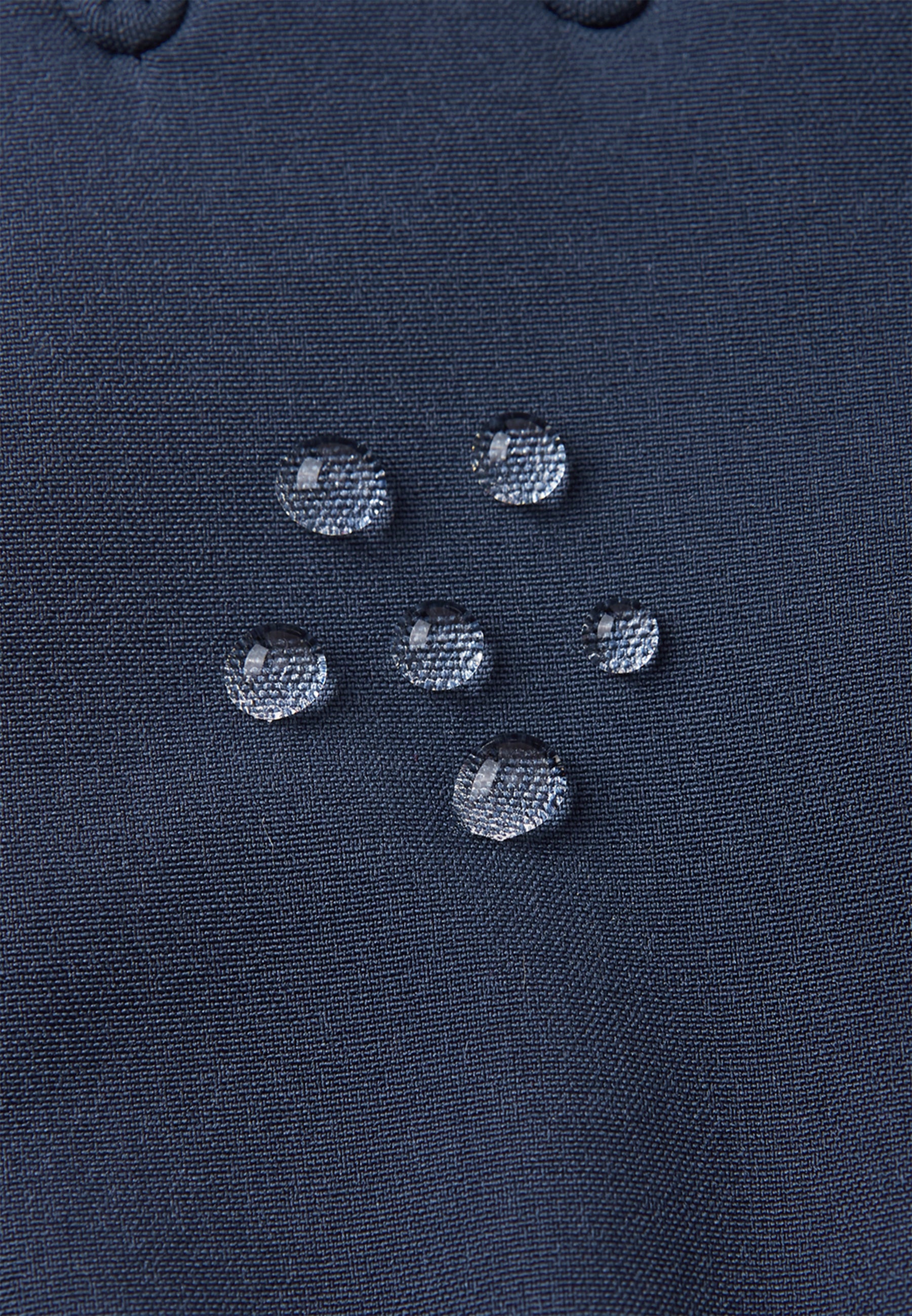 Nahaufnahme wasserabweisendes Softshellmaterial Reima Tehden Navy im Bärechind Winterthur Zürich Schweiz