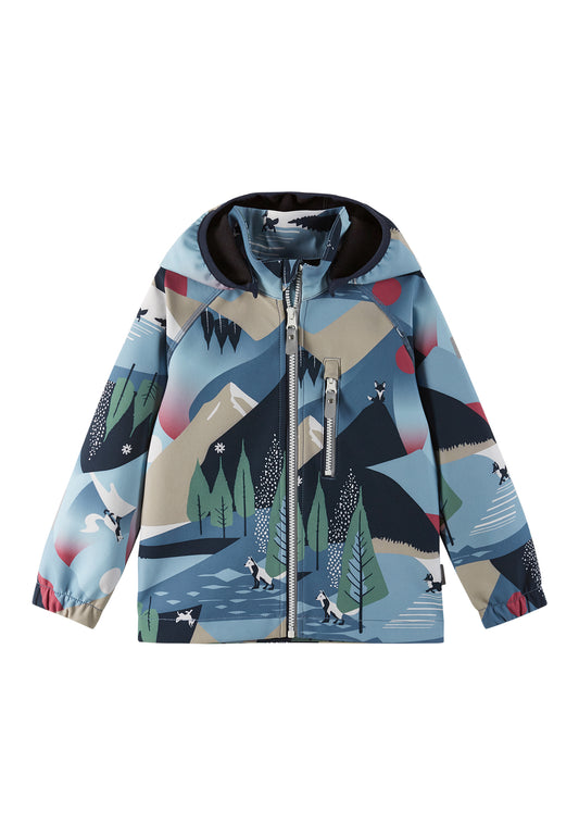 Reima Softshell-Jacke Vantti Blue Ocean Vorderansicht