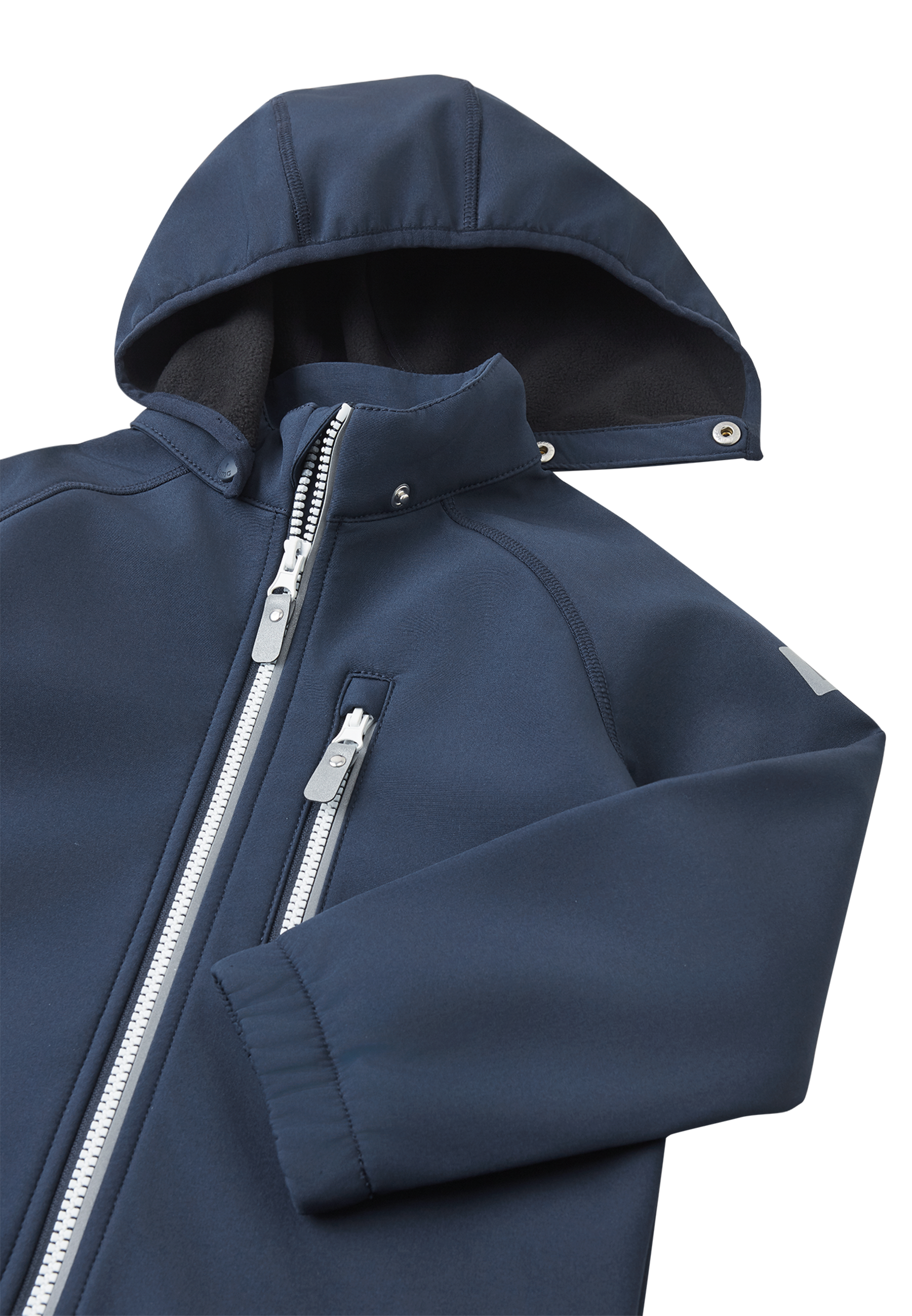Detail abnehmbare Kapuze Reima Softshell-Jacke Vantti Navy