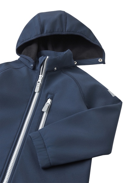 Detail abnehmbare Kapuze Reima Softshell-Jacke Vantti Navy