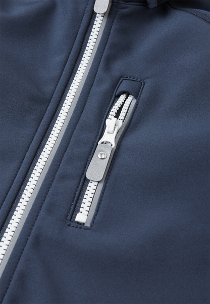 Detail Reissverschluss Reima Softshell-Jacke Vantti Navy
