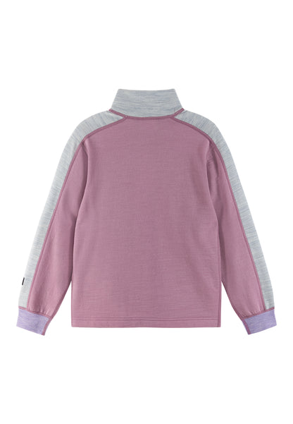 Rückansicht des Reima Wollpullovers Merin Grey Pink im Bärechind Winterthur Zürich Schweiz