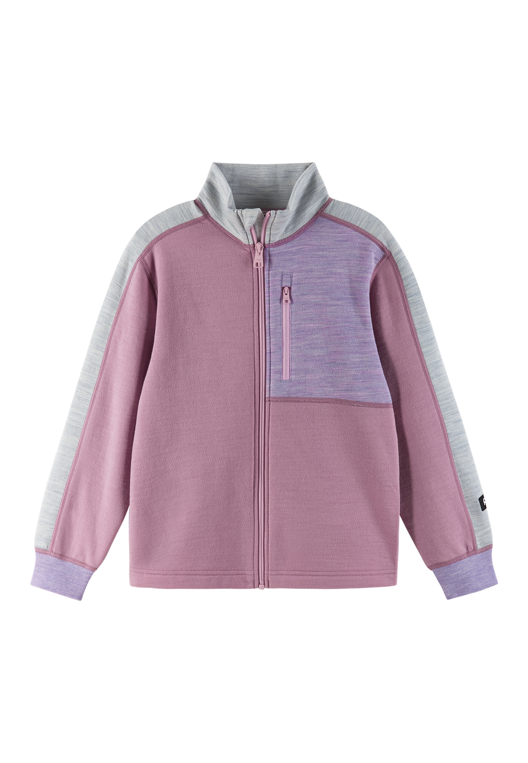 Reima Wollpullover Merin Grey Pink Vorderansicht im Bärechind Winterthur Zürich Schweiz