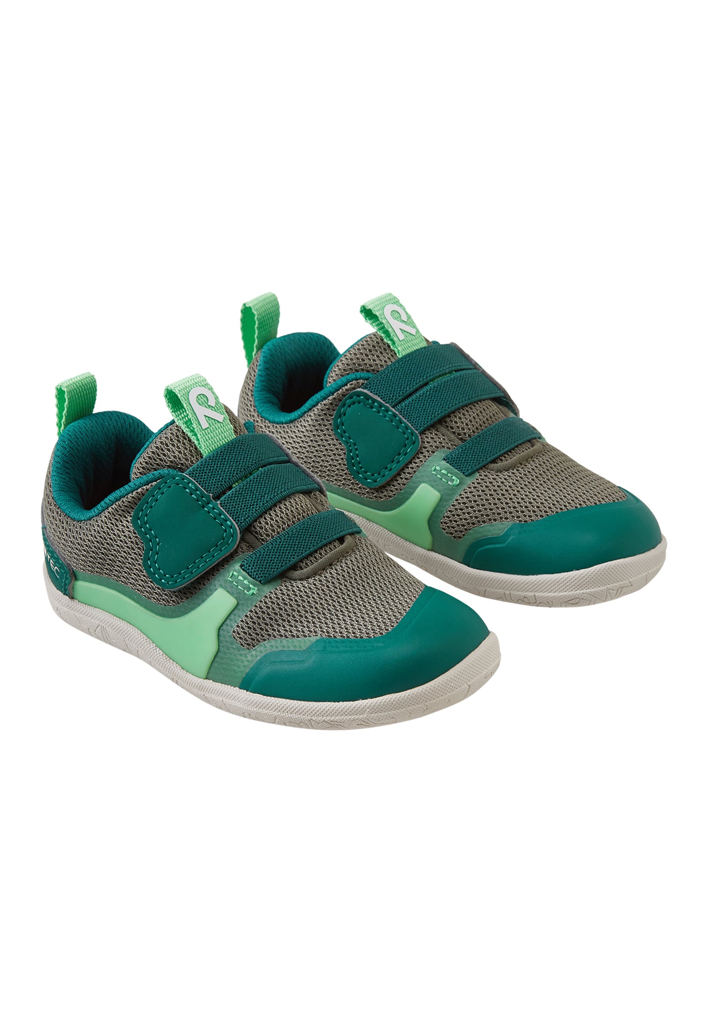 ReimaTec Barfussschuhe Tepastelu in Greyish Green für Kinder – wasserdichte Barfussschuhe mit flexibler Sohle