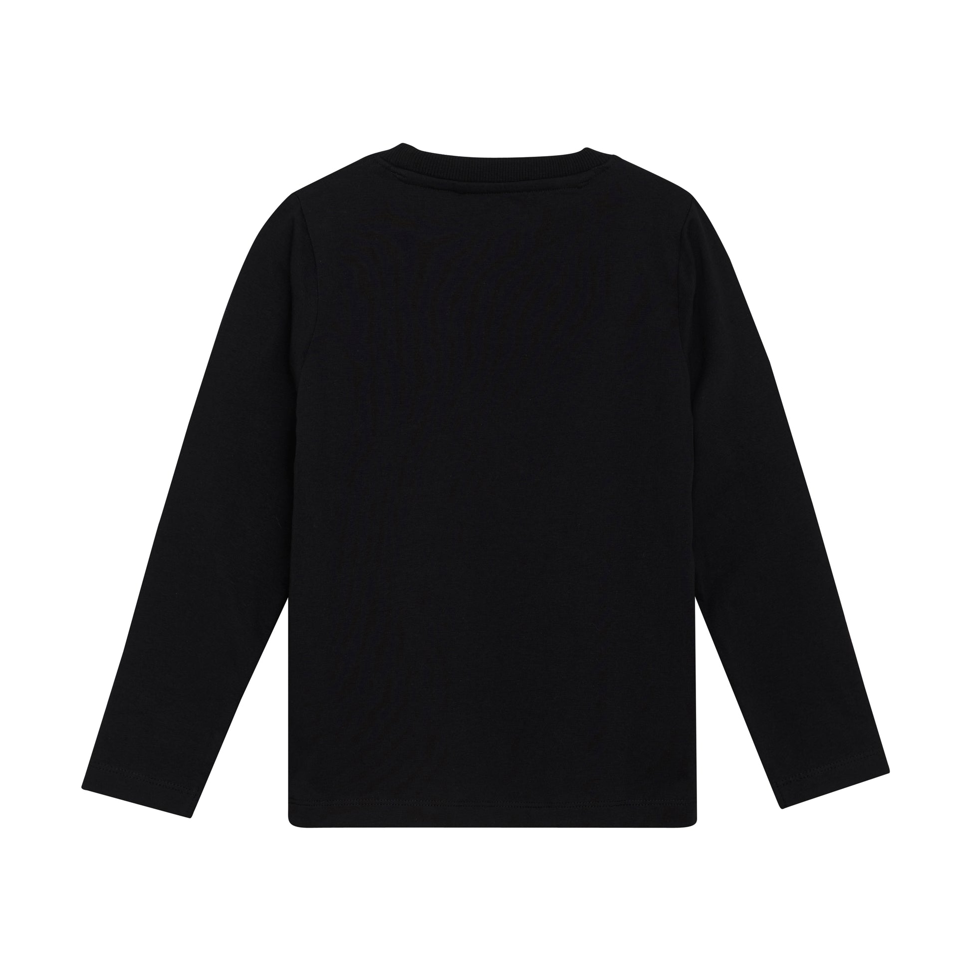 Rückseite des MINYMO Langarmshirts in Schwarz aus Baumwolle – Bärechind in Winterthur, Zürich Schweiz.
