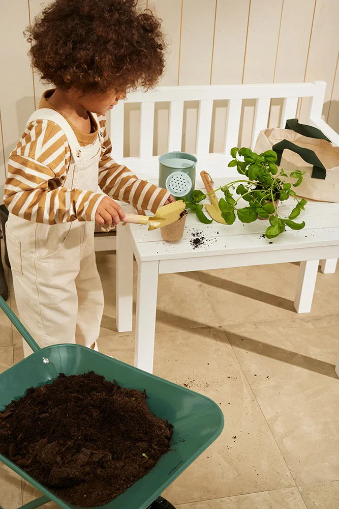 Kinder Schubkarre aus Metall für Gartenarbeit und Spiel draussen – kaufen bei Bärechind Winterthur Zürich Schweiz.