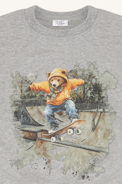 Sejer Sweatshirt mit Skateboard-Bär bei Bärechind