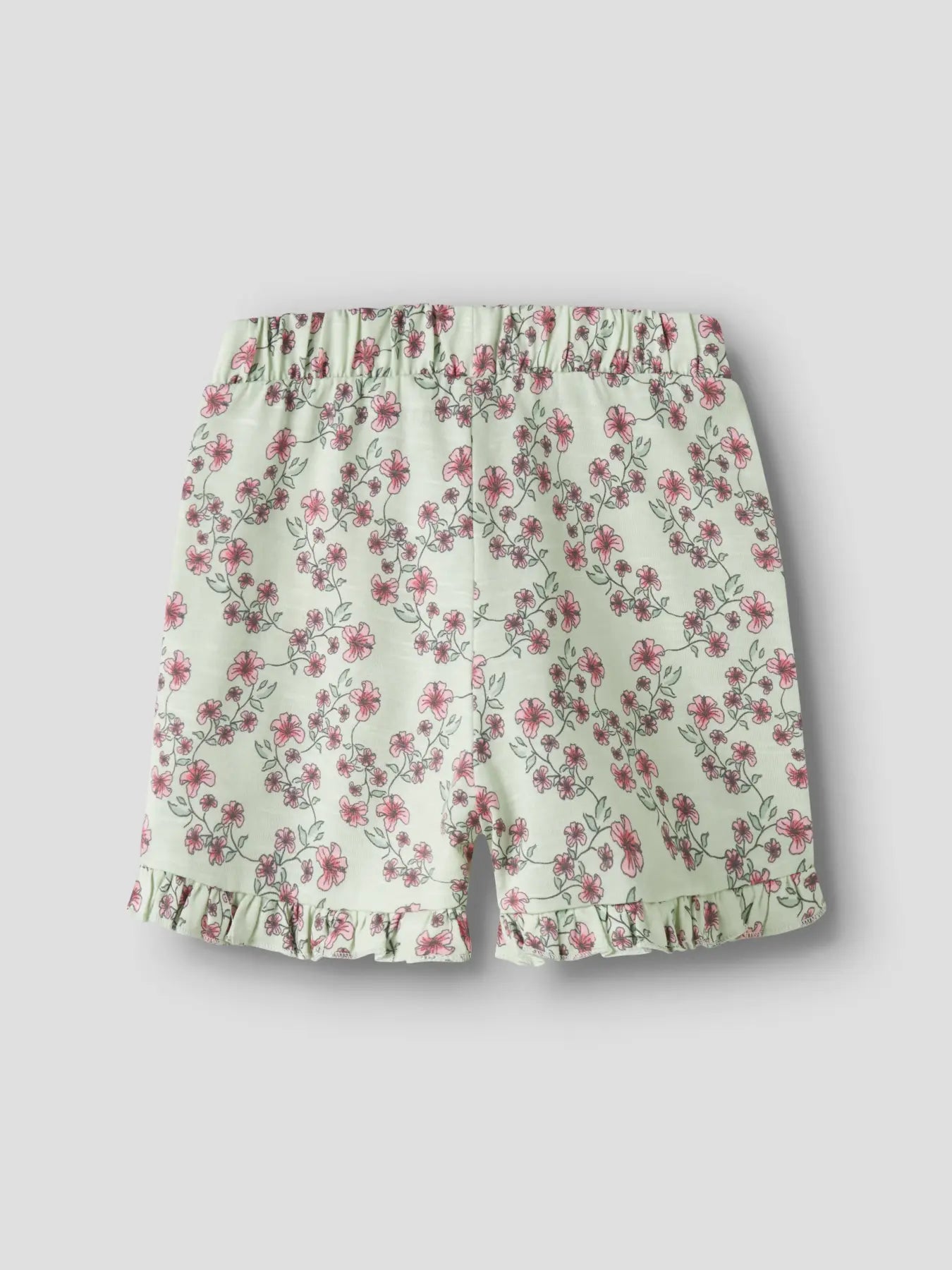 NAME IT grüne Kinder Shorts mit Blumenprint Rückansicht, im Bärechind Winterthur Zürich Schweiz kaufen