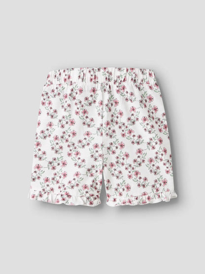 NAME IT weisse Kinder Shorts mit Blumenprint Rückansicht, im Bärechind Winterthur Zürich Schweiz kaufen