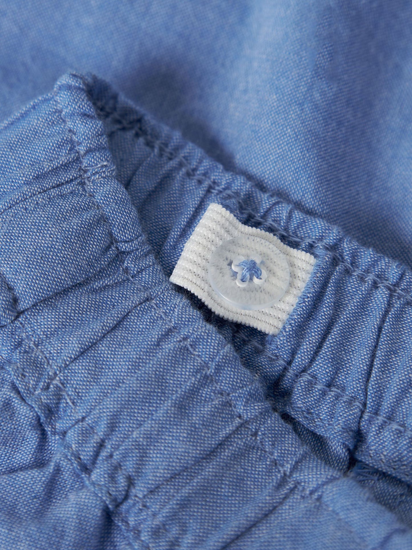 Detail elastischer Bund Kinder Shorts Chambray blau, Bärechind Winterthur Zürich Schweiz kaufen
