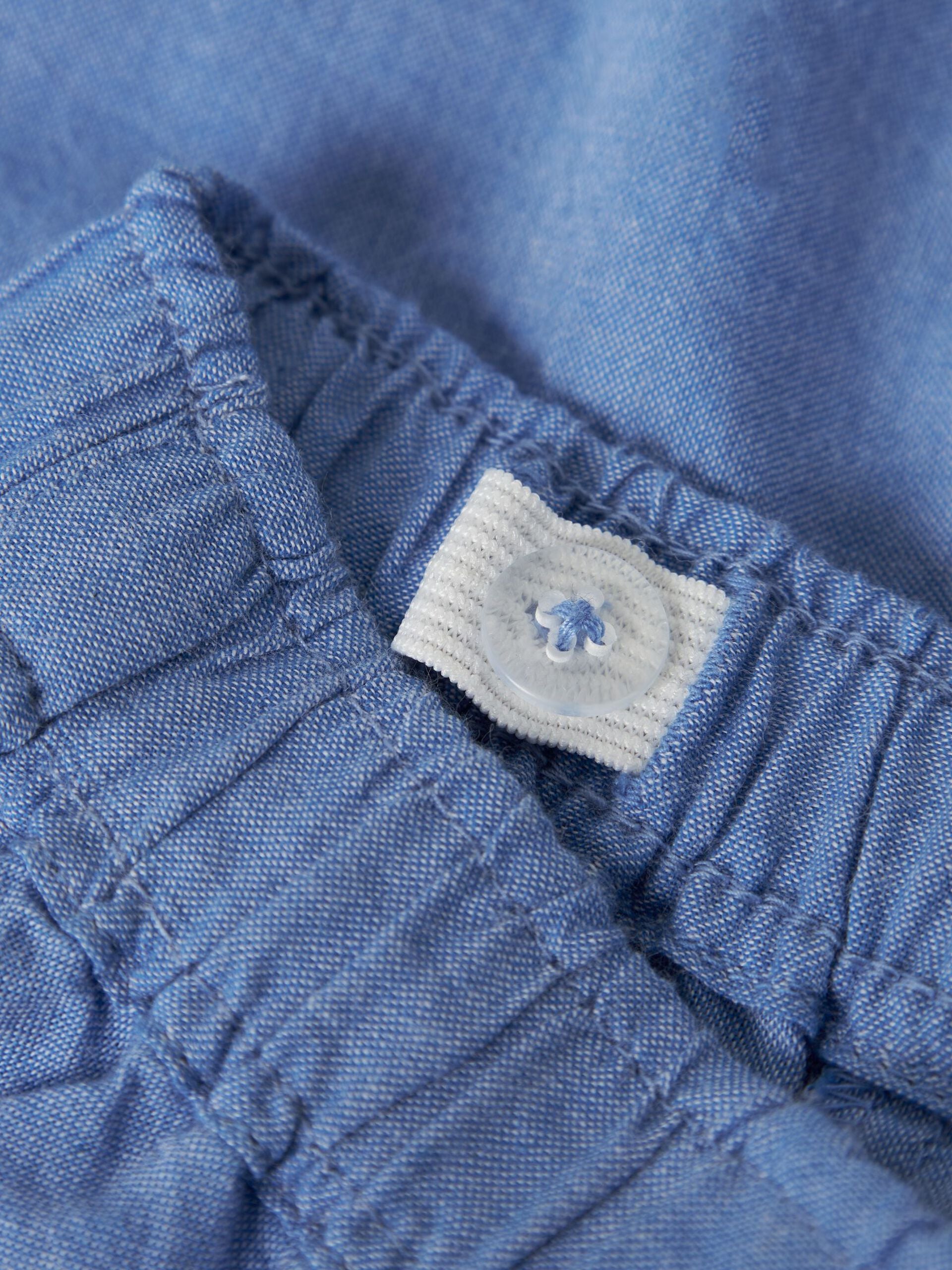 Detail elastischer Bund Kinder Shorts Chambray blau, Bärechind Winterthur Zürich Schweiz kaufen