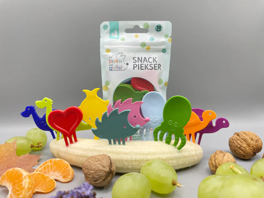 Bunte Snack-Piekser aus dem Lovely Ten Set, erhältlich bei Bärechind in Winterthur Zürich Schweiz.