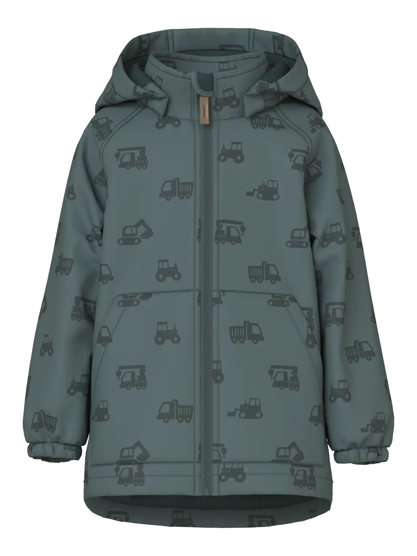 Grüne Softshelljacke mit Tracktor für Kinder von NAME IT im Bärechind Winterthur Zürich Schweiz