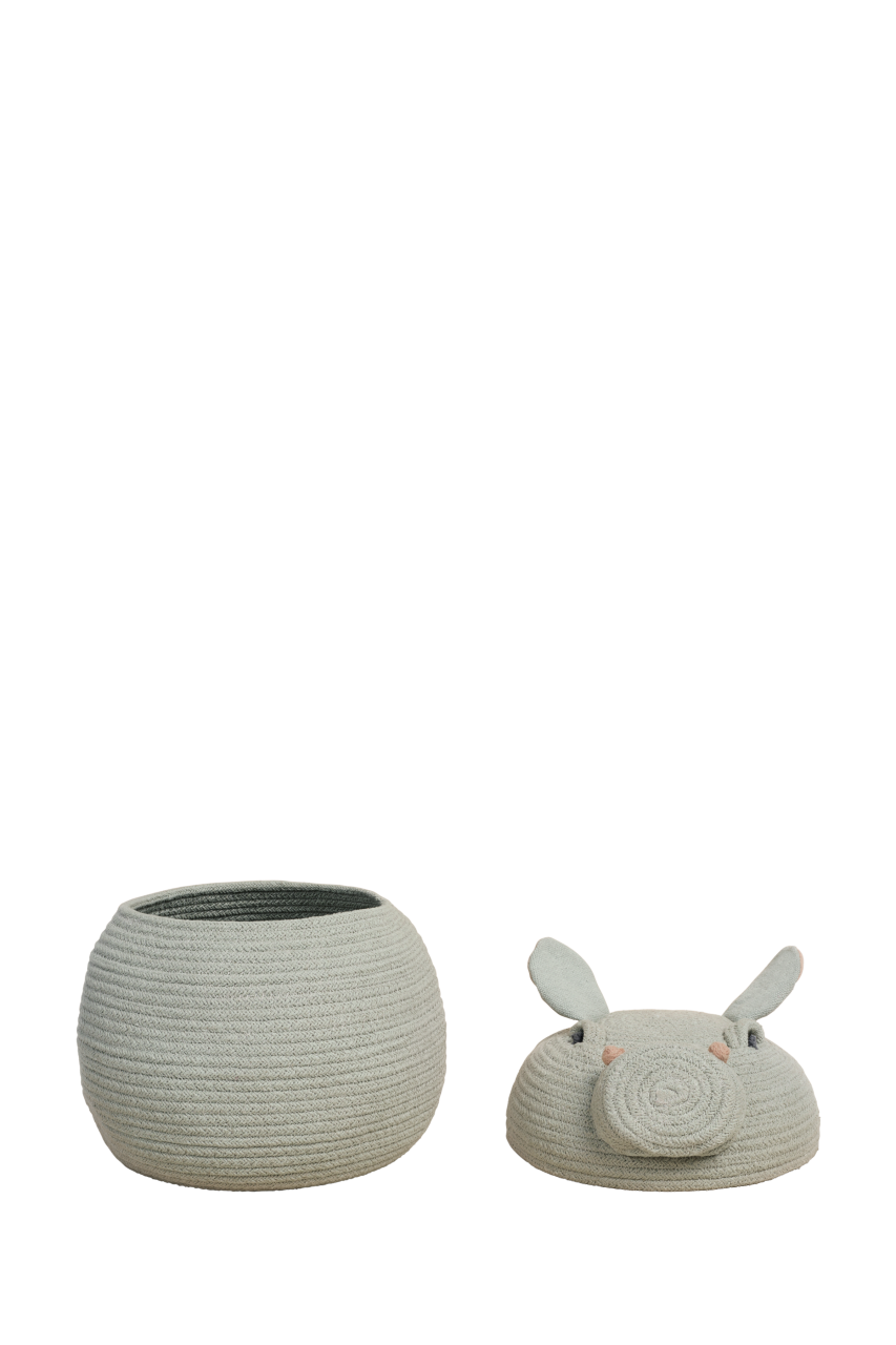 AufbewahrungskorbvHenry das Nilpferd mit Deckel, Lorena Canals, Bärechind Winterthur, Zürich Schweiz.