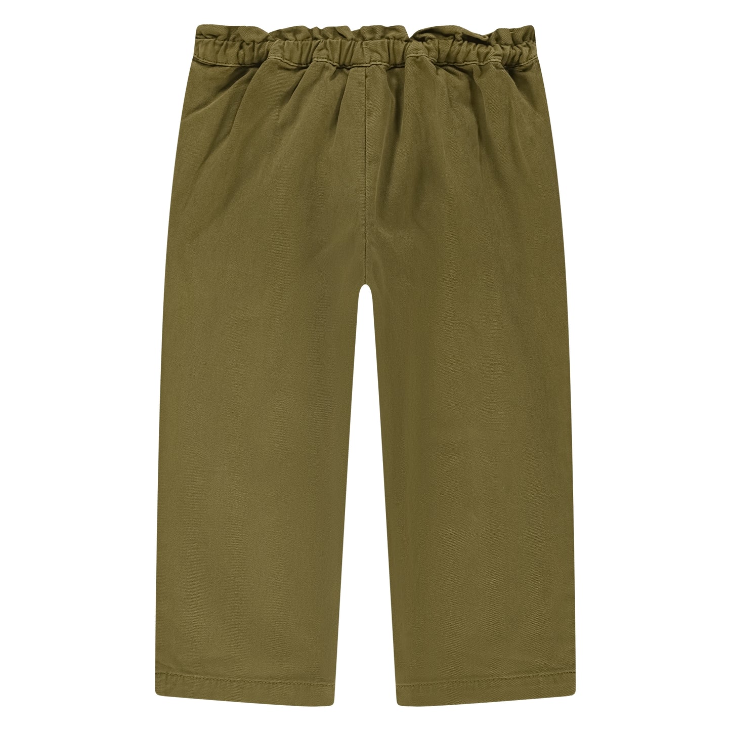 Rückansicht der bestickten Hose von Stains & Stories in Army mit bequemem Schnitt im Bärechind