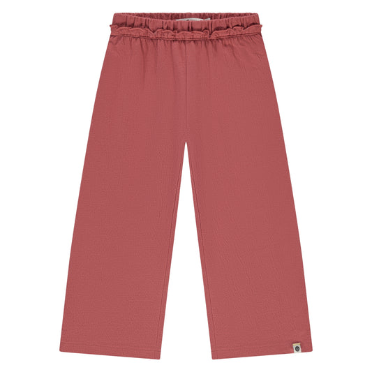 Kinderhose von Stains & Stories in Ruby mit weiter Passform und verstellbarem Bund im Bärechind