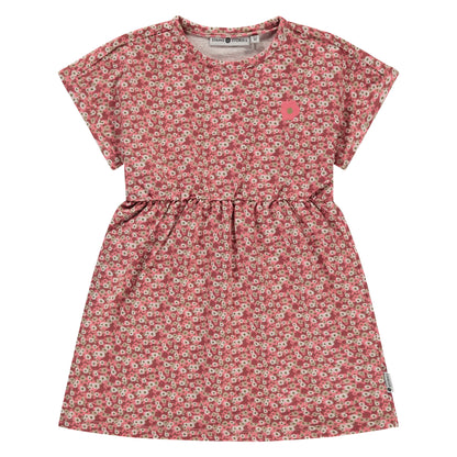 Kurzarm Kleid von Stains & Stories in Beige mit Blumenprint für Kinder im Bärechind