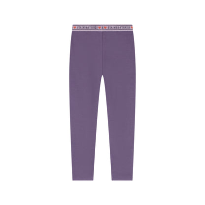 Gefütterte Leggings in Lilac aus 95% Baumwolle, Rückansicht
