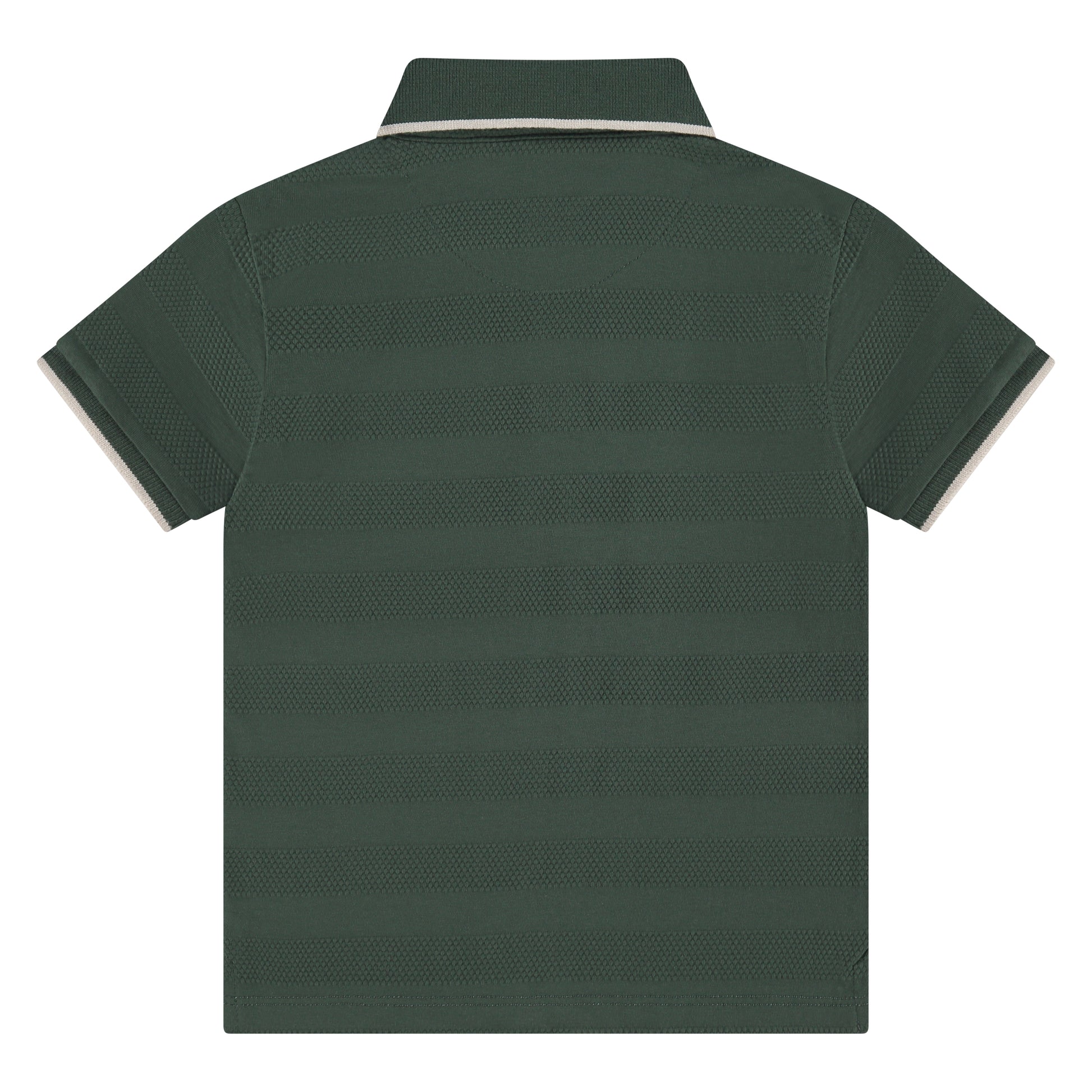 Klassisches Jungen Polo-Shirt in tiefem Flaschengrün mit geripptem Kragen und bequemer Passform. Perfekt für Freizeit & besondere Anlässe in Winterthur, Zürich, Schweiz.