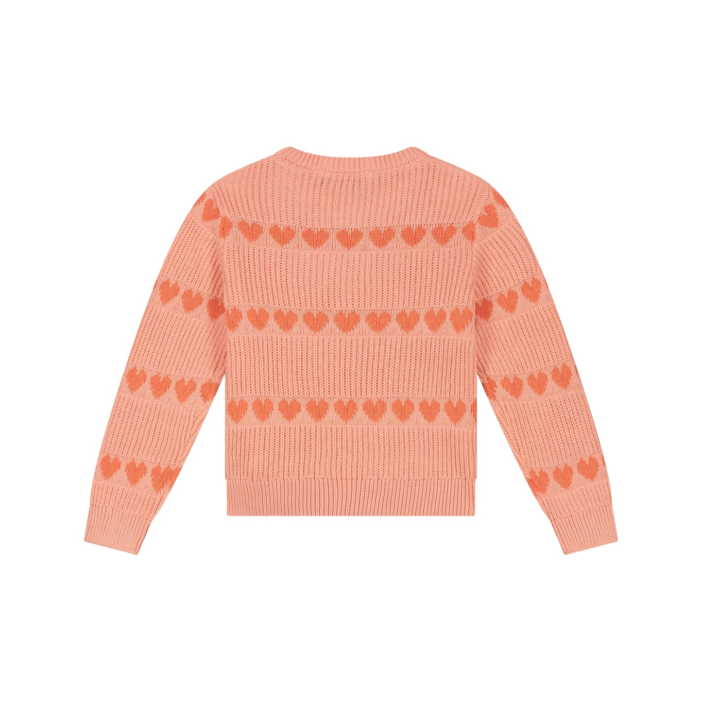 Strickpullover in Salmon aus weichem Strick, Rückansicht