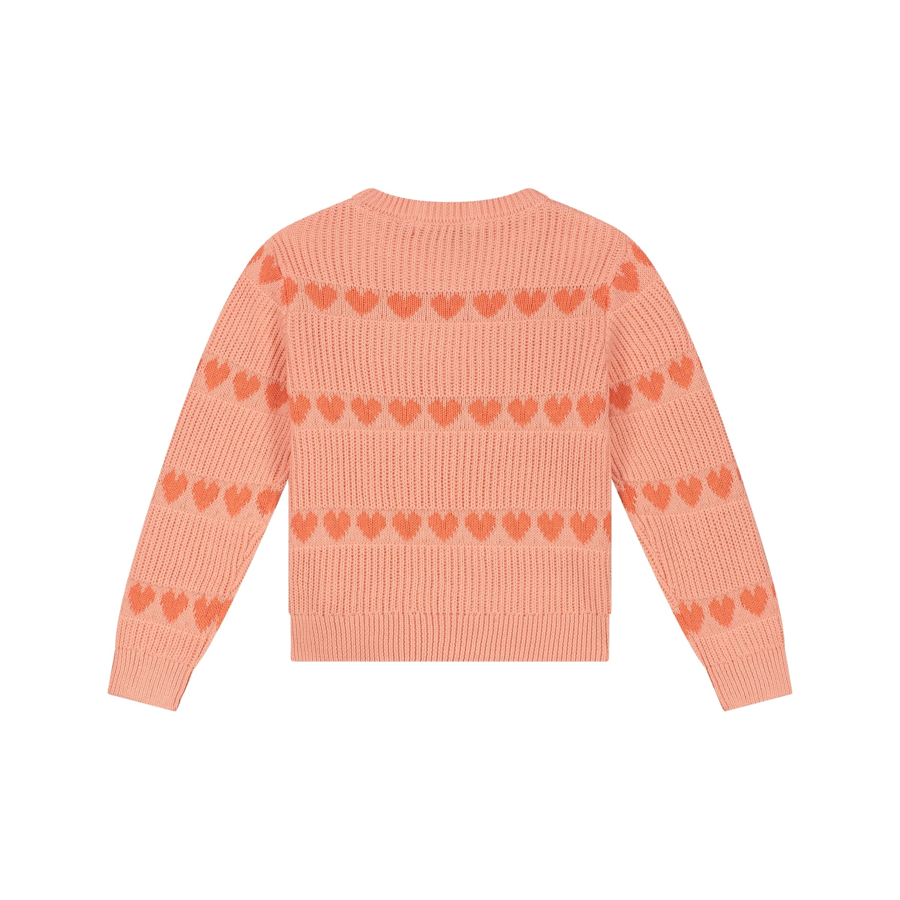 Strickpullover in Salmon aus weichem Strick, Rückansicht
