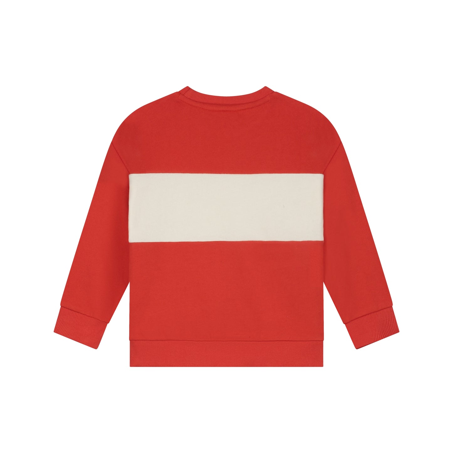 Sweatshirt in Rot aus weichem Sweatstoff, Rückansicht