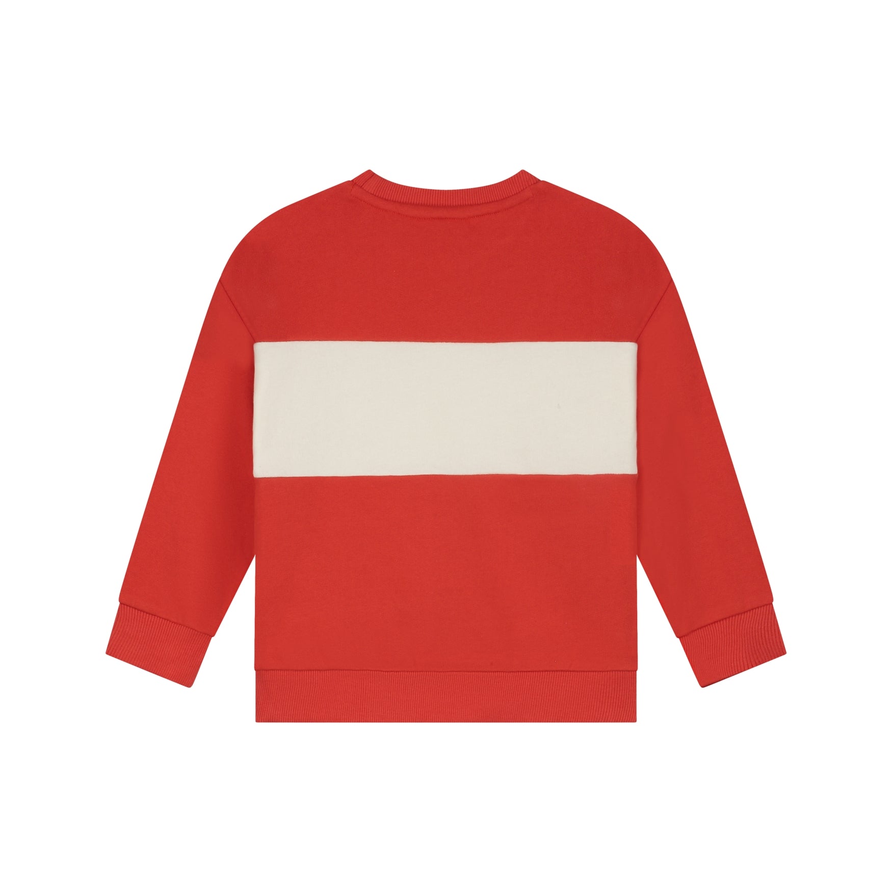 Sweatshirt in Rot aus weichem Sweatstoff, Rückansicht