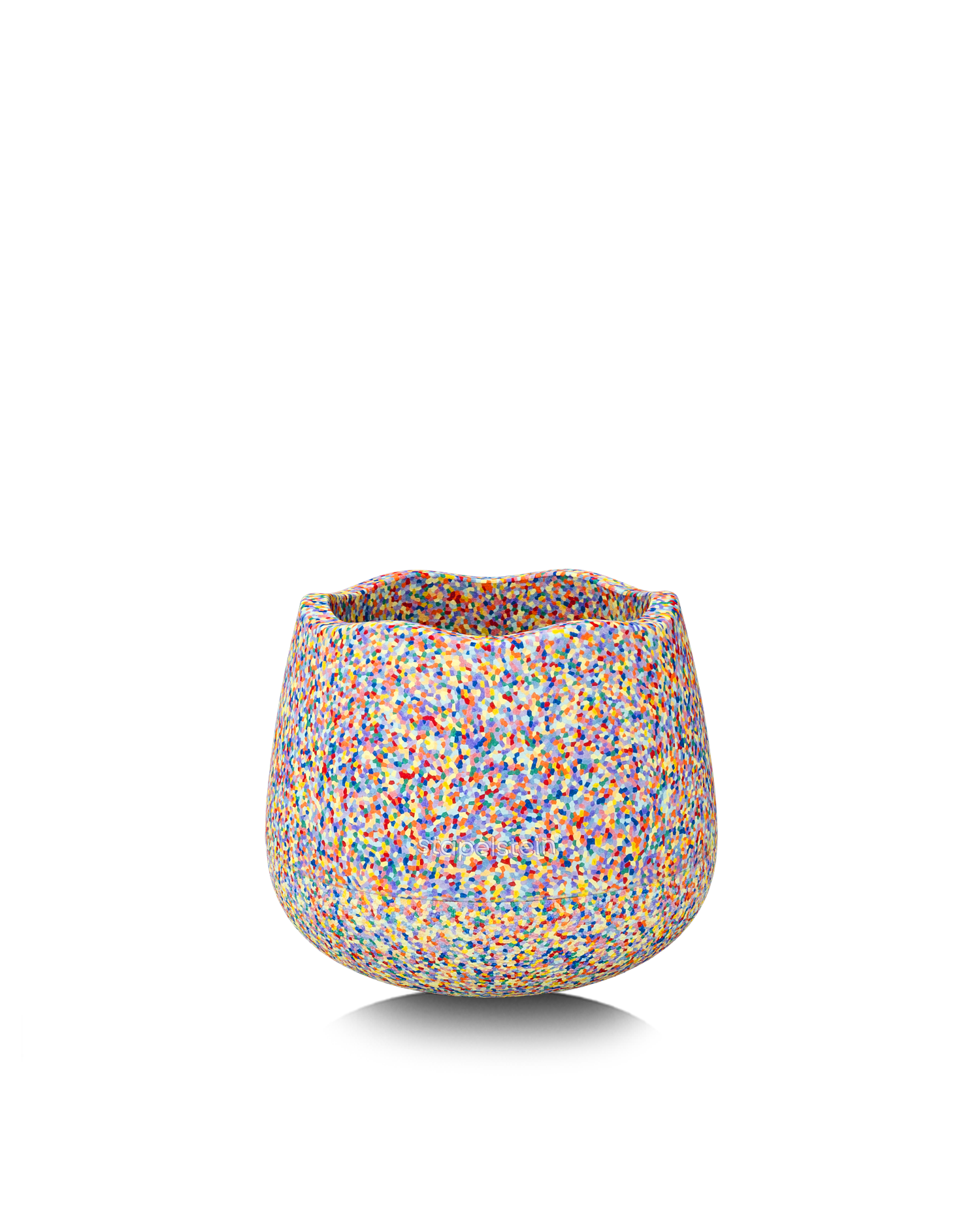 Stapelstein Base bunt confetti – vielseitige Sitz- und Spielunterlage für Kinder ab 1 Jahr.