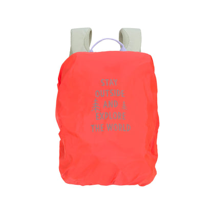 Neonfarbener Regenschutz mit Aufschrift – Zubehör zum Sunny Explorer Kinderrucksack bei Bärechind Winterthur