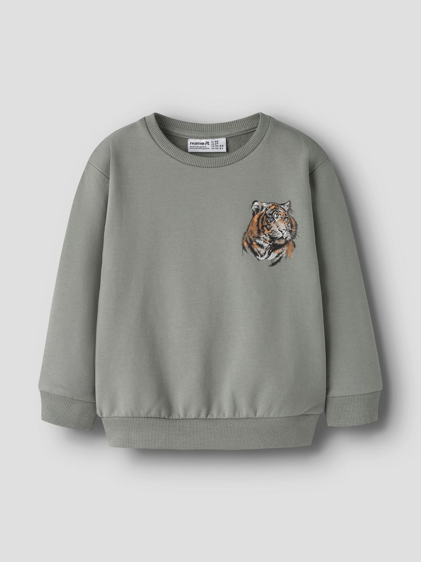 Graues Kinder Sweatshirt aus Bio-Baumwolle von NAME IT bei Bärechind in Winterthur, Zürich, Schweiz