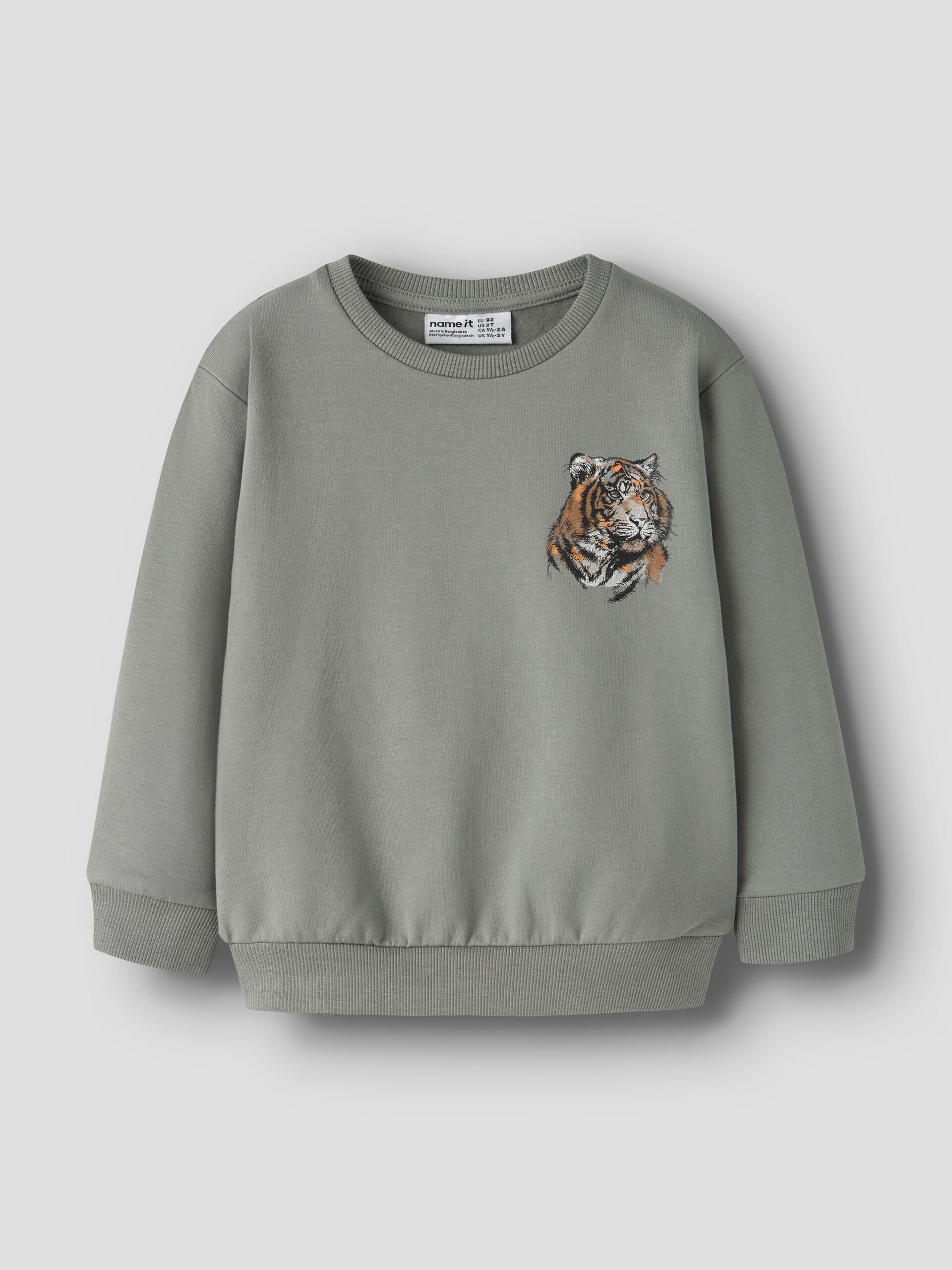 Graues Kinder Sweatshirt aus Bio-Baumwolle von NAME IT bei Bärechind in Winterthur, Zürich, Schweiz