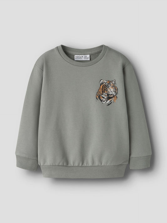Graues Kinder Sweatshirt aus Bio-Baumwolle von NAME IT bei Bärechind in Winterthur, Zürich, Schweiz