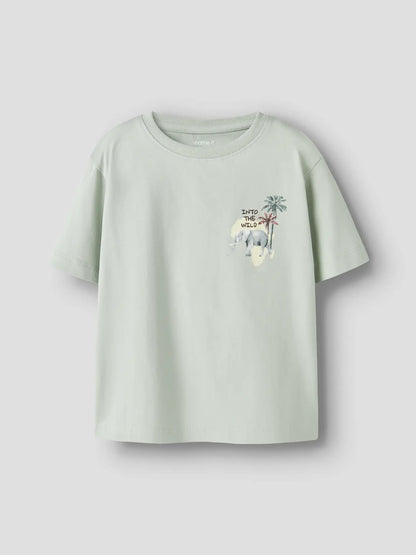 NAME IT Kinder T-Shirt aus Baumwolle mit Into the Wild Print in Mint, im Bärechind Winterthur Zürich Schweiz kaufen