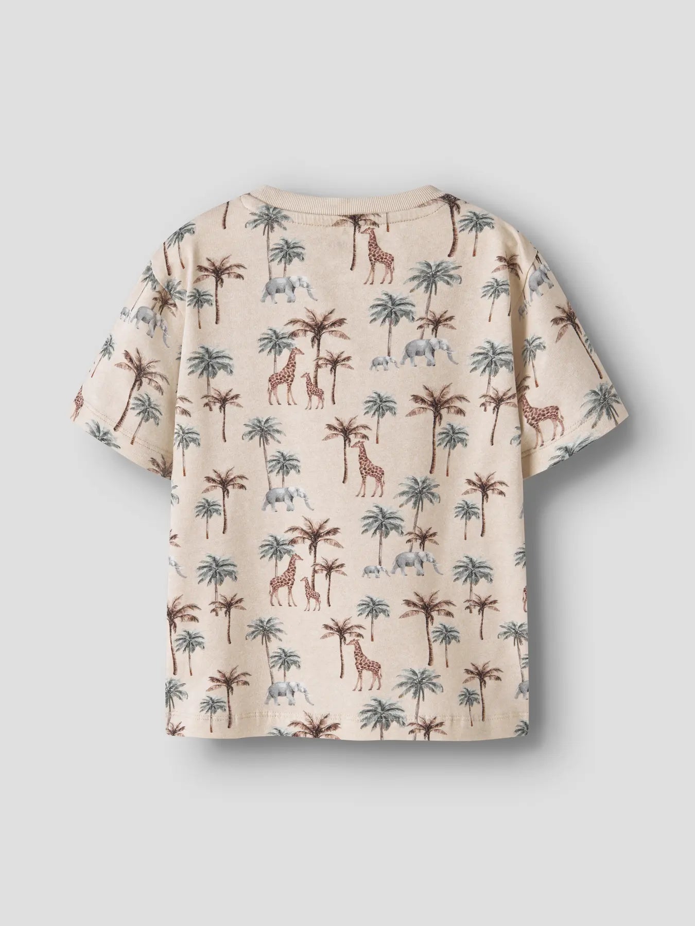 NAME IT beiges Kinder T-Shirt mit Safari Print Rückansicht, im Bärechind Winterthur Zürich Schweiz kaufen