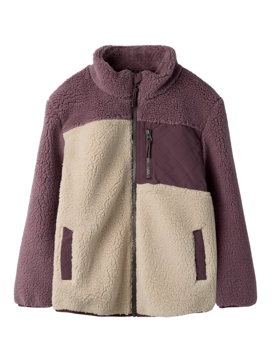 NAME IT Teddyjacke in Beere und Beige mit Reissverschluss im Bärechind Winterthur Zürich Schweiz