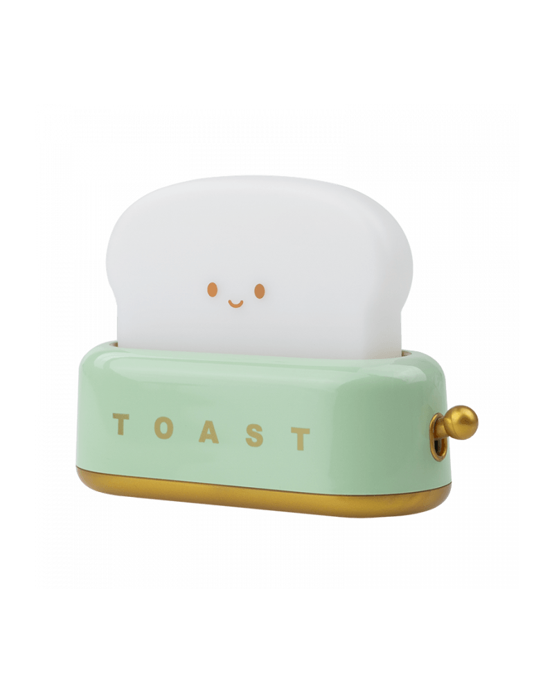 Grüner LED Toaster als Nachtlicht mit warmem Licht, erhältlich im Bärechind Winterthur Zürich Schweiz.