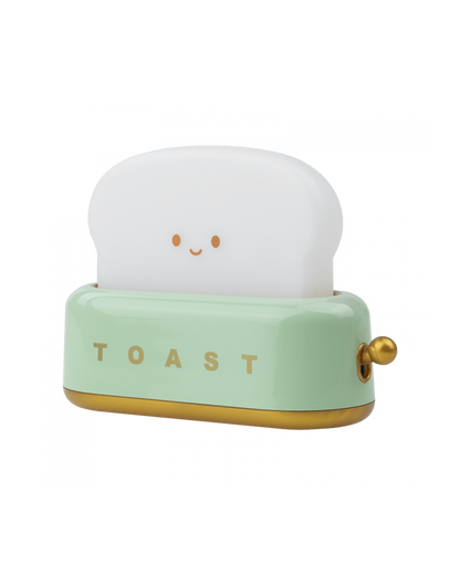 Grüner LED Toaster als Nachtlicht mit warmem Licht, erhältlich im Bärechind Winterthur Zürich Schweiz.