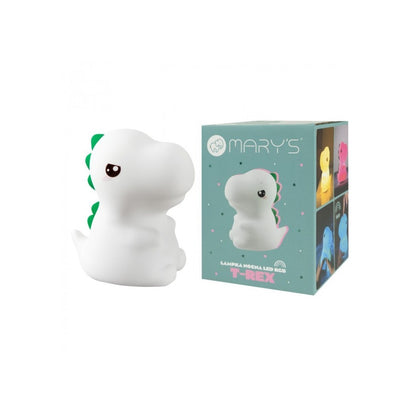 Verpackte Mary’s T-Rex Lampe als LED Nachtlicht, nachhaltiges Kinderlicht, erhältlich im Bärechind Winterthur Zürich Schweiz.