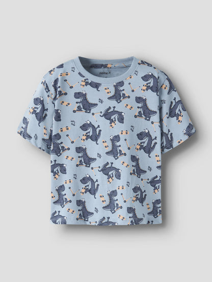 Kinder T-Shirt mit Skateboard Krokodil Print aus Bio Baumwolle von NAME IT bei Bärechind Kinderladen Winterthur Zürich Schweiz