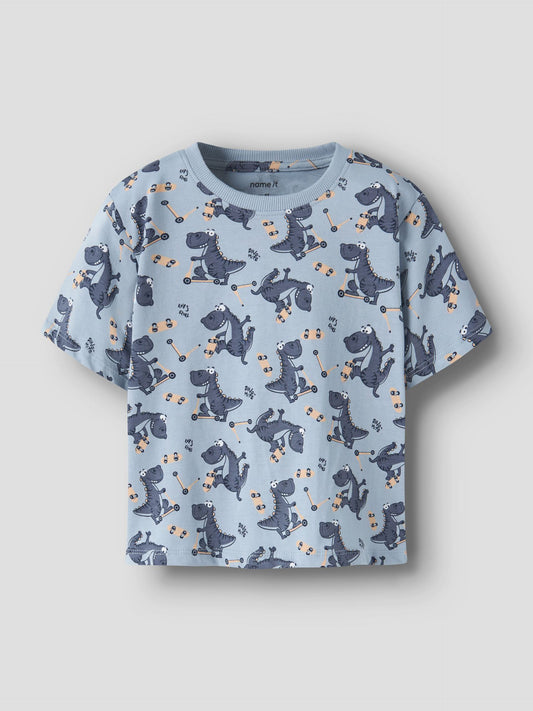 Kinder T-Shirt mit Skateboard Krokodil Print aus Bio Baumwolle von NAME IT bei Bärechind Kinderladen Winterthur Zürich Schweiz