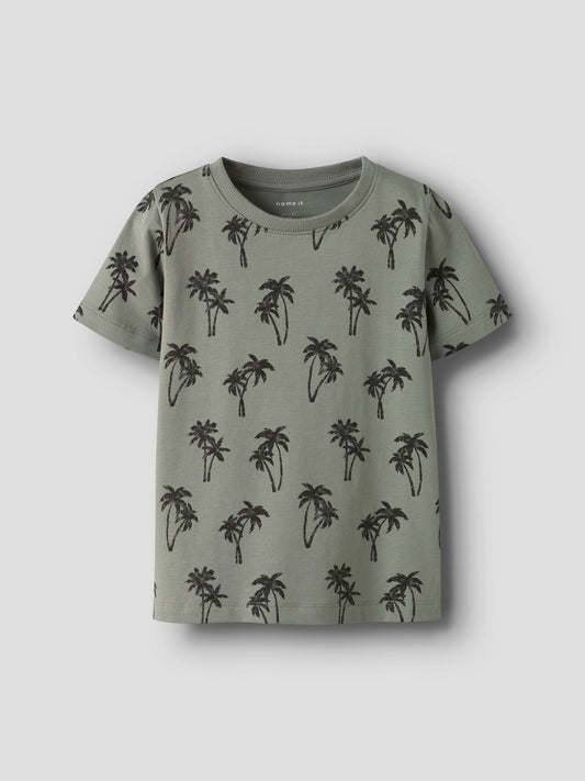 Grünes Kinder T-Shirt mit Palmenprint von NAME IT bei Bärechind Winterthur Zürich Schweiz