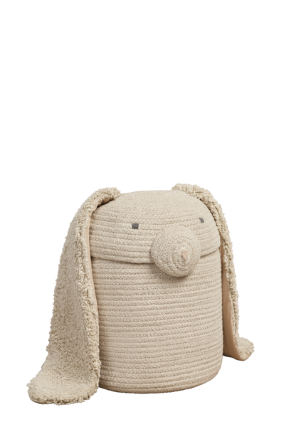 Aufbewahrungskorb Rita der Hase mit langen Schlappohren, Lorena Canals, erhältlich im Bärechind Winterthur, Zürich Schweiz.